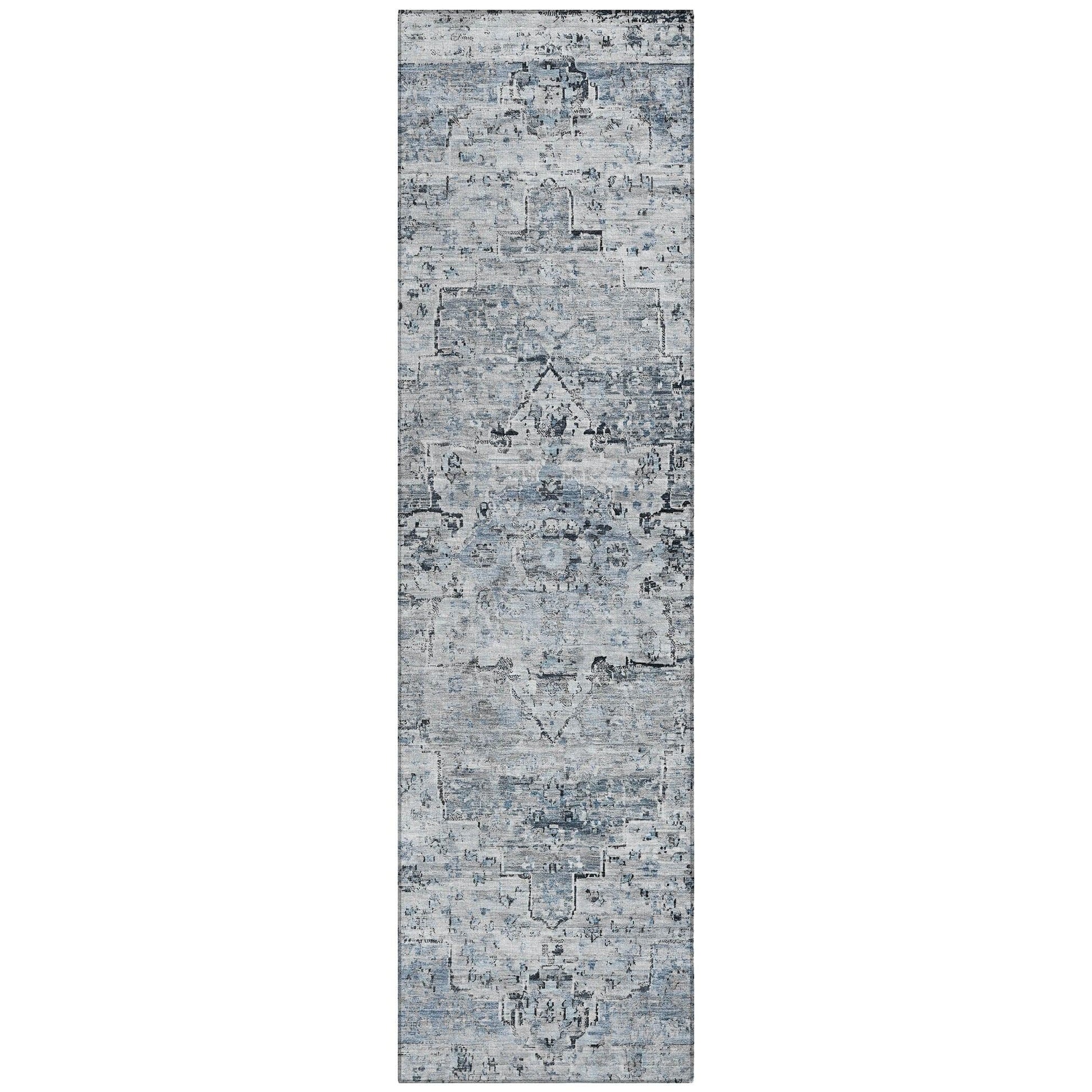 Addison Rugs Raeor Blue Washable Indoor-Outdoor Rug