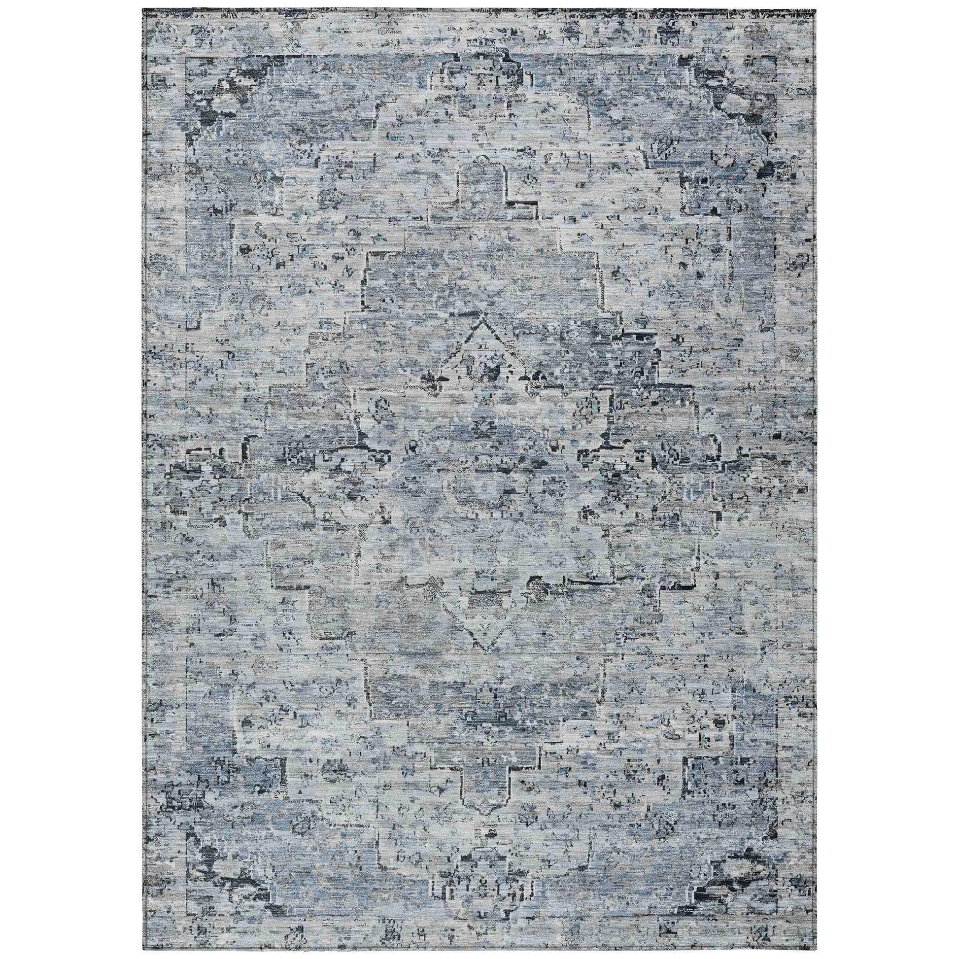 Addison Rugs Raeor Blue Washable Indoor-Outdoor Rug