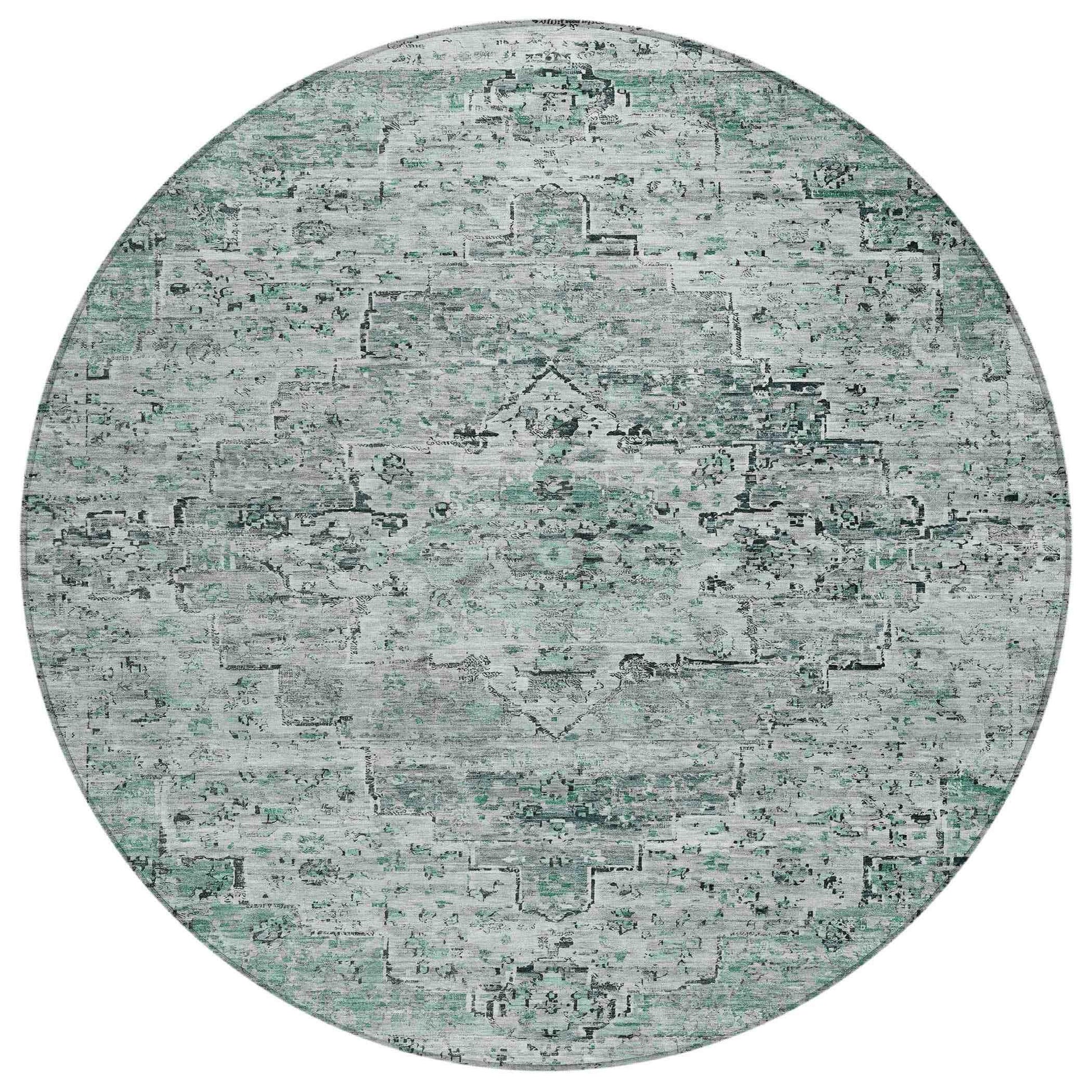 Addison Rugs Raeor Teal Washable Indoor-Outdoor Rug