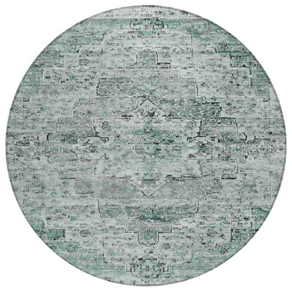 Addison Rugs Raeor Teal Washable Indoor-Outdoor Rug