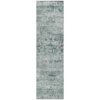 Addison Rugs Raeor Teal Washable Indoor-Outdoor Rug