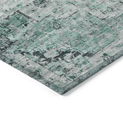 Addison Rugs Raeor Teal Washable Indoor-Outdoor Rug