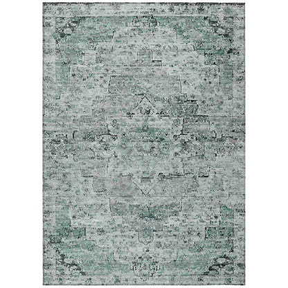 Addison Rugs Raeor Teal Washable Indoor-Outdoor Rug