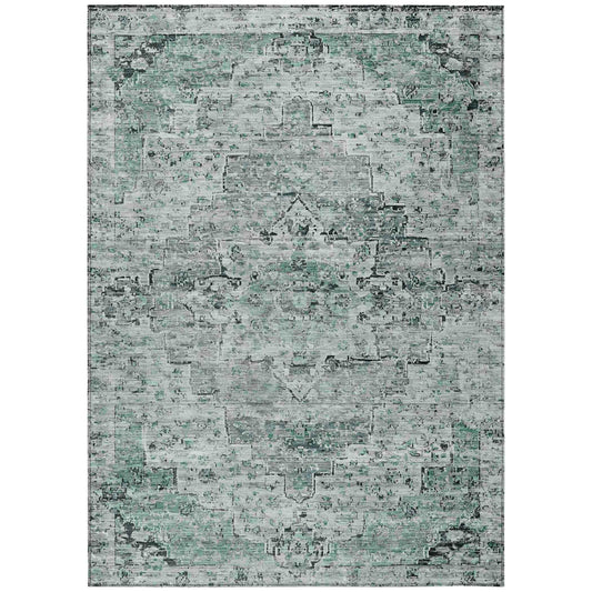 Addison Rugs Raeor Teal Washable Indoor-Outdoor Rug