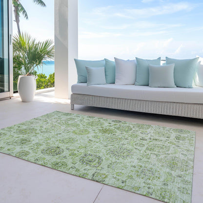 Addison Rugs Raeora Green Washable Indoor-Outdoor Rug