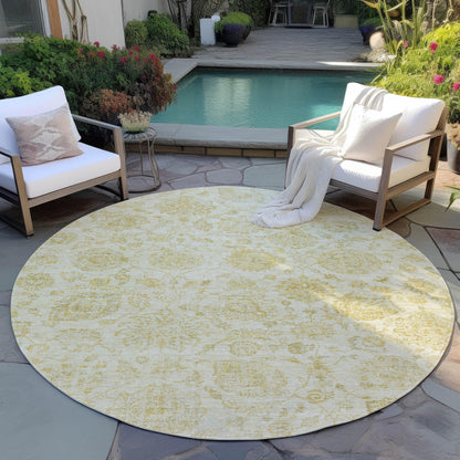 Addison Rugs Raeora Gold Washable Indoor-Outdoor Rug
