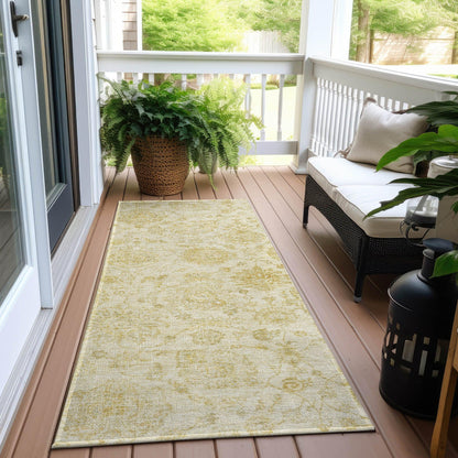 Addison Rugs Raeora Gold Washable Indoor-Outdoor Rug