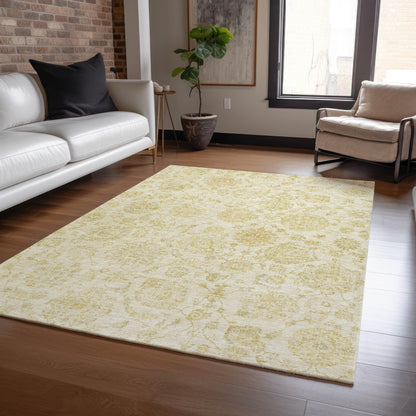 Addison Rugs Raeora Gold Washable Indoor-Outdoor Rug