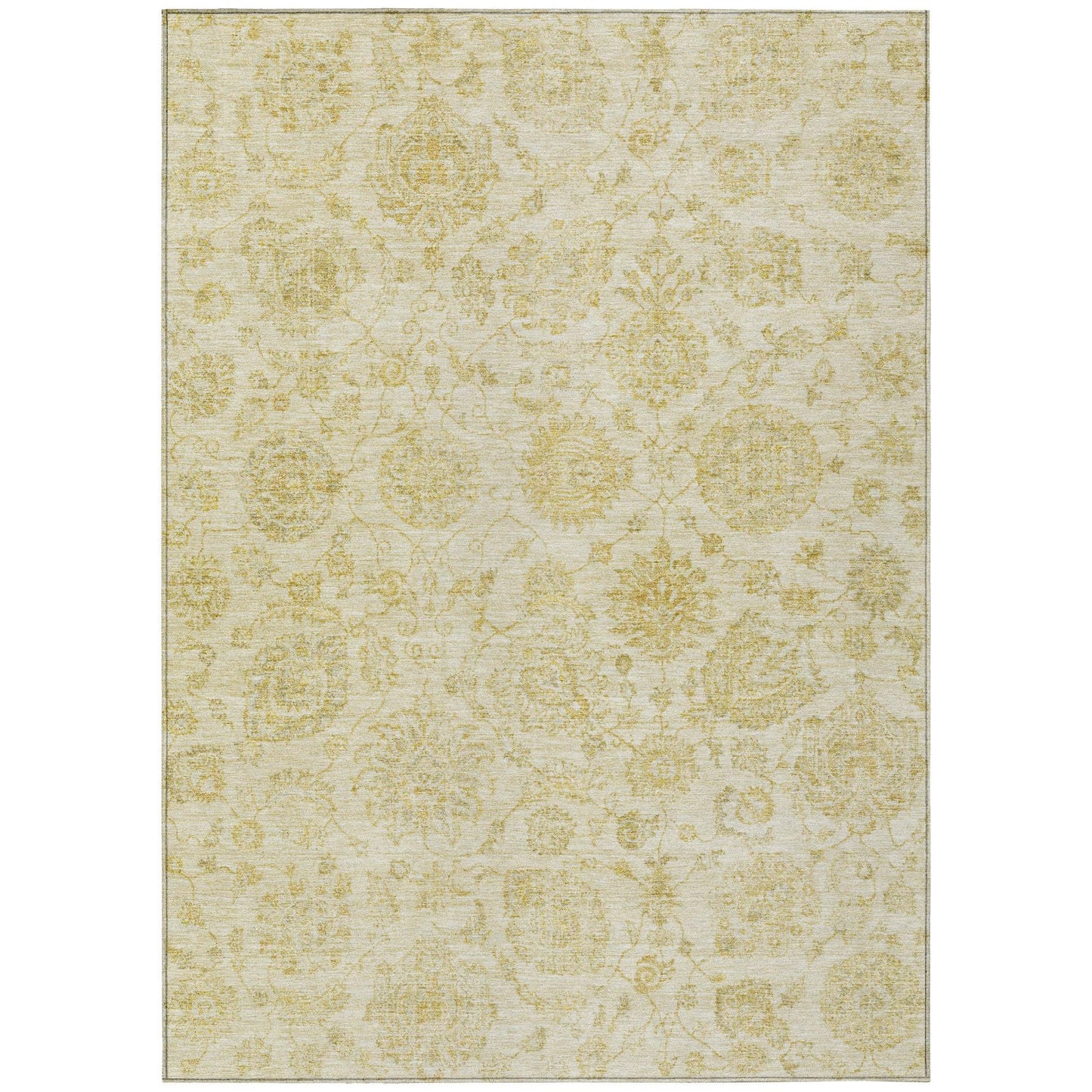 Addison Rugs Raeora Gold Washable Indoor-Outdoor Rug