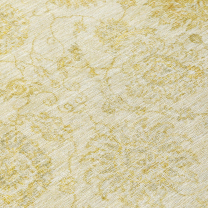 Addison Rugs Raeora Gold Washable Indoor-Outdoor Rug