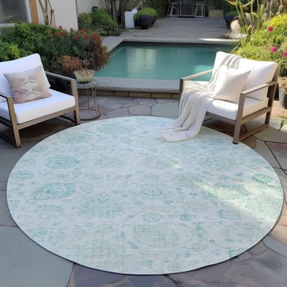 Addison Rugs Raeora Teal Washable Indoor-Outdoor Rug