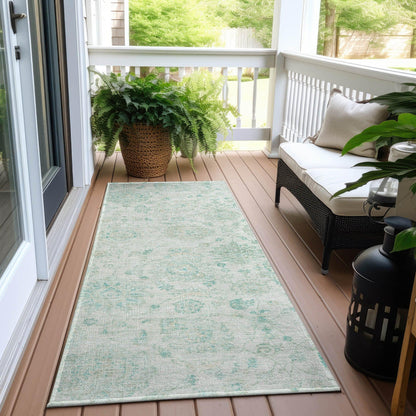 Addison Rugs Raeora Teal Washable Indoor-Outdoor Rug