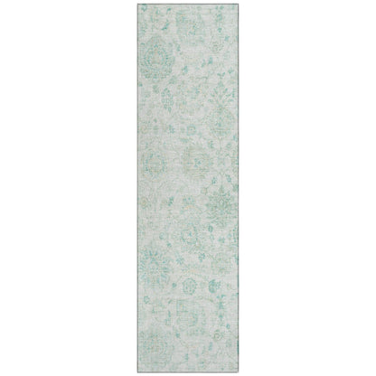 Addison Rugs Raeora Teal Washable Indoor-Outdoor Rug