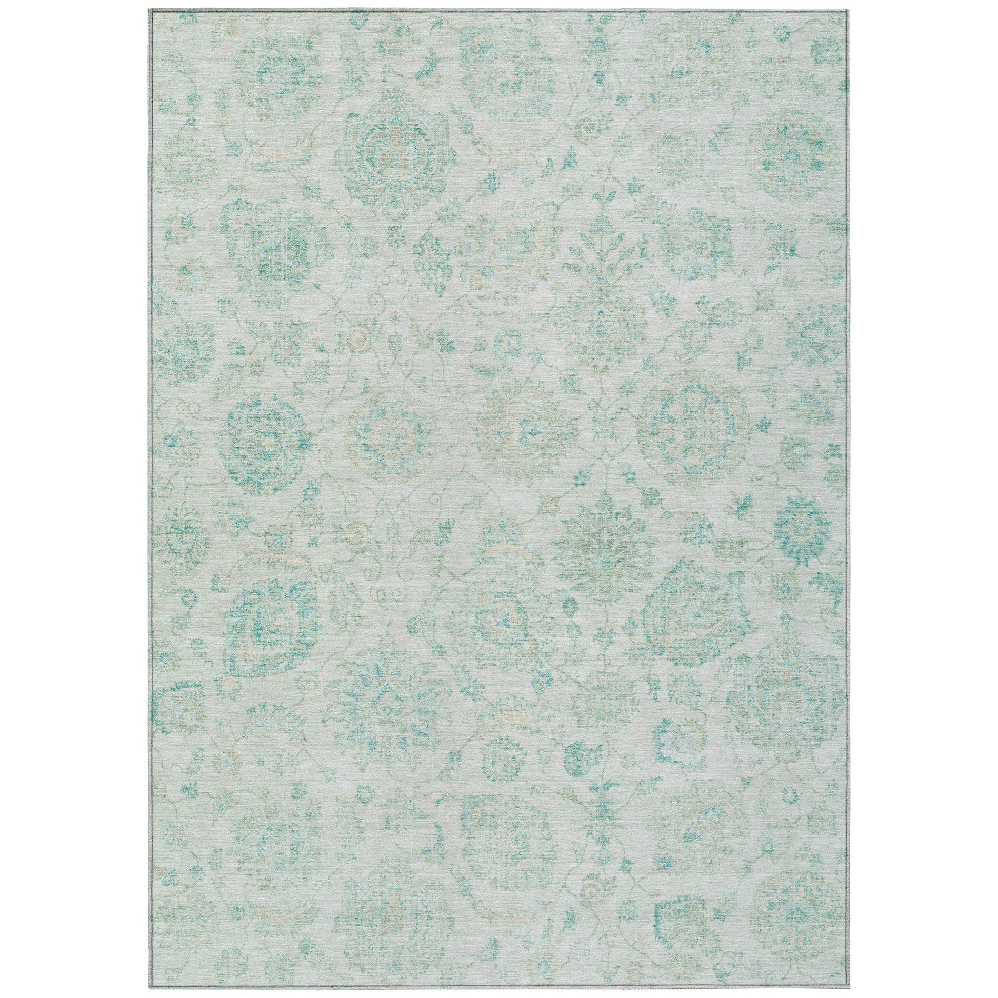 Addison Rugs Raeora Teal Washable Indoor-Outdoor Rug