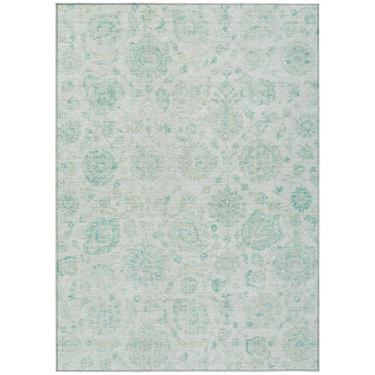 Addison Rugs Raeora Teal Washable Indoor-Outdoor Rug