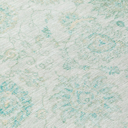 Addison Rugs Raeora Teal Washable Indoor-Outdoor Rug