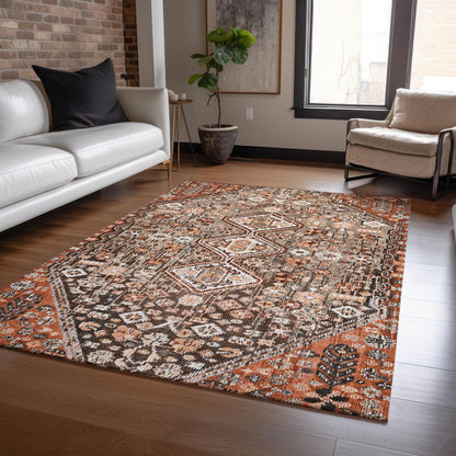 Addison Rugs Saelain Brown Washable Indoor-Outdoor Rug
