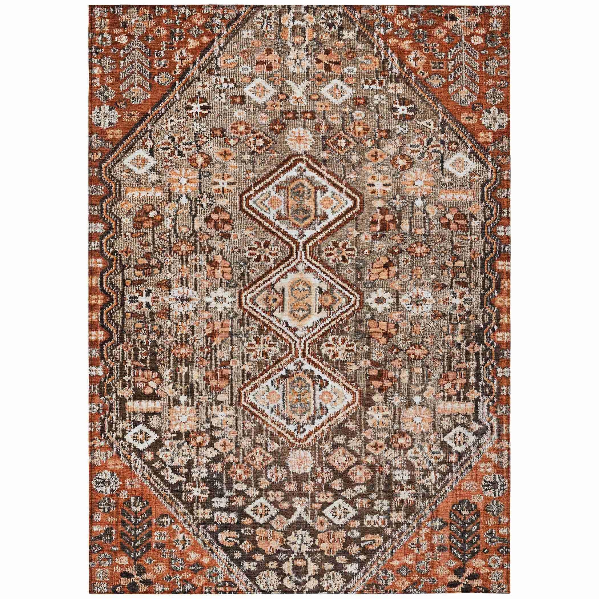 Addison Rugs Saelain Brown Washable Indoor-Outdoor Rug