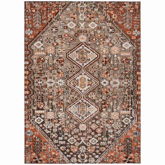 Addison Rugs Saelain Brown Washable Indoor-Outdoor Rug