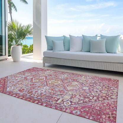 Addison Rugs Saelain Red Washable Indoor-Outdoor Rug
