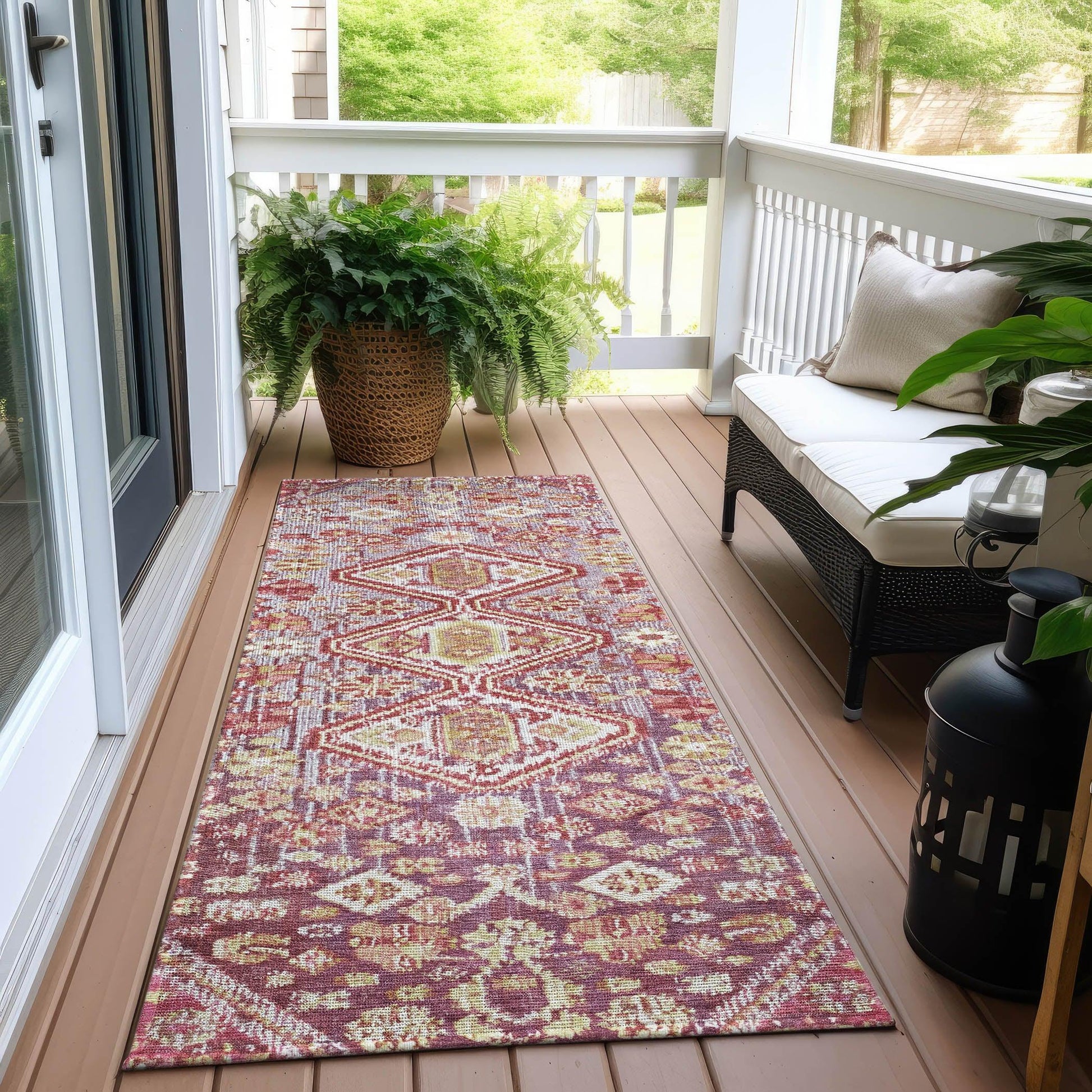 Addison Rugs Saelain Red Washable Indoor-Outdoor Rug