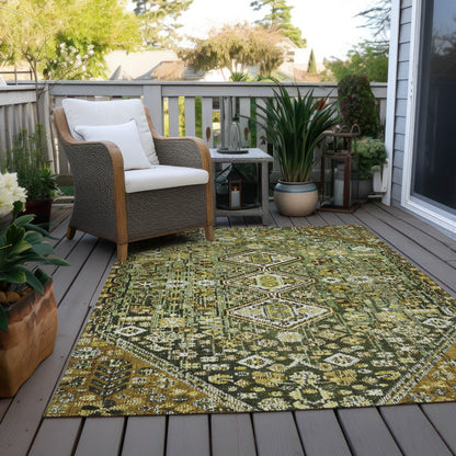 Addison Rugs Saelain Olive Washable Indoor-Outdoor Rug