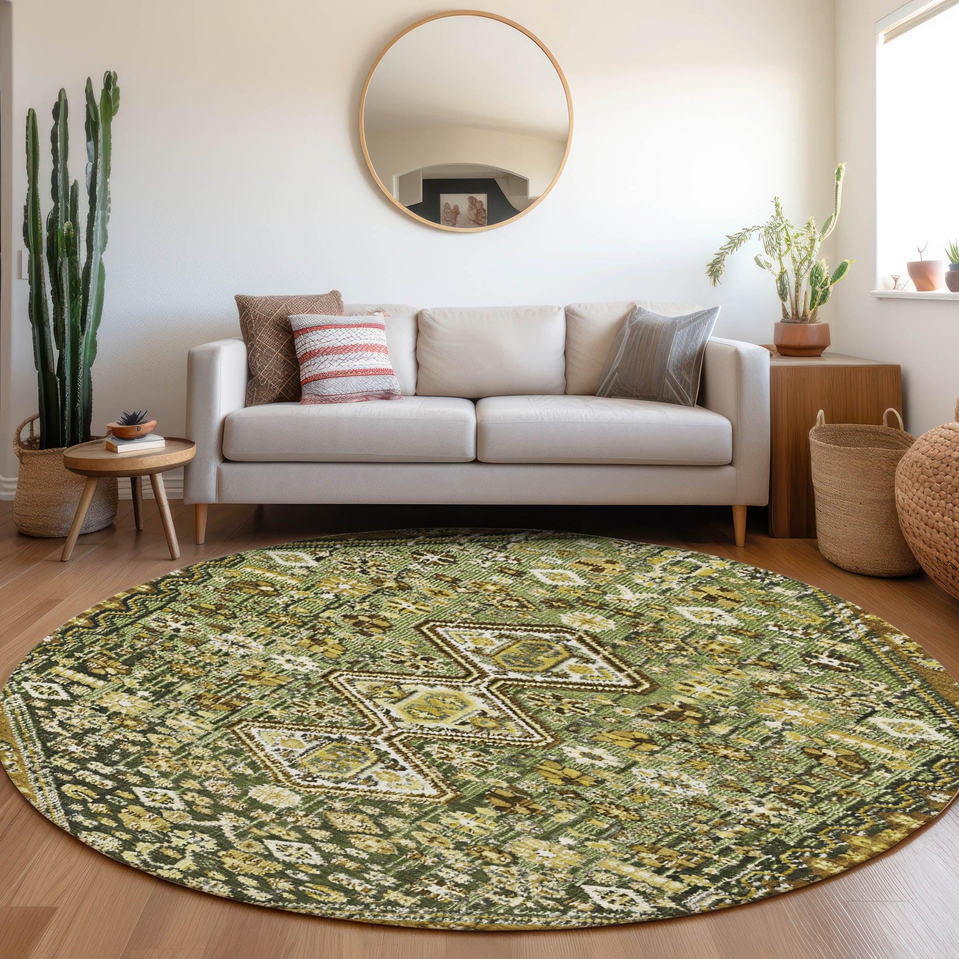 Addison Rugs Saelain Olive Washable Indoor-Outdoor Rug