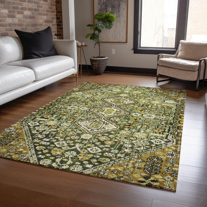 Addison Rugs Saelain Olive Washable Indoor-Outdoor Rug