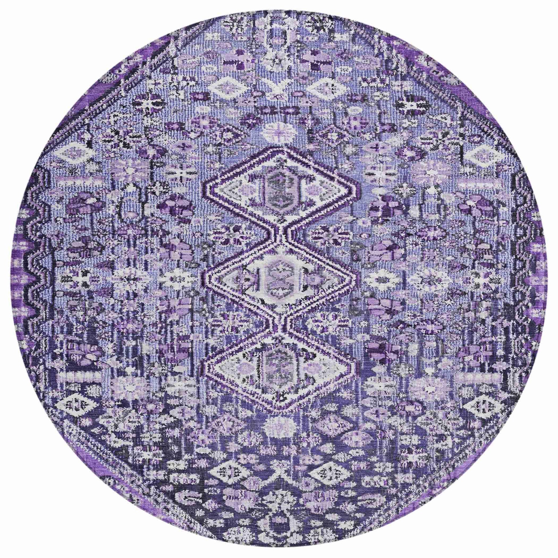 Addison Rugs Saelain Purple Washable Indoor-Outdoor Rug