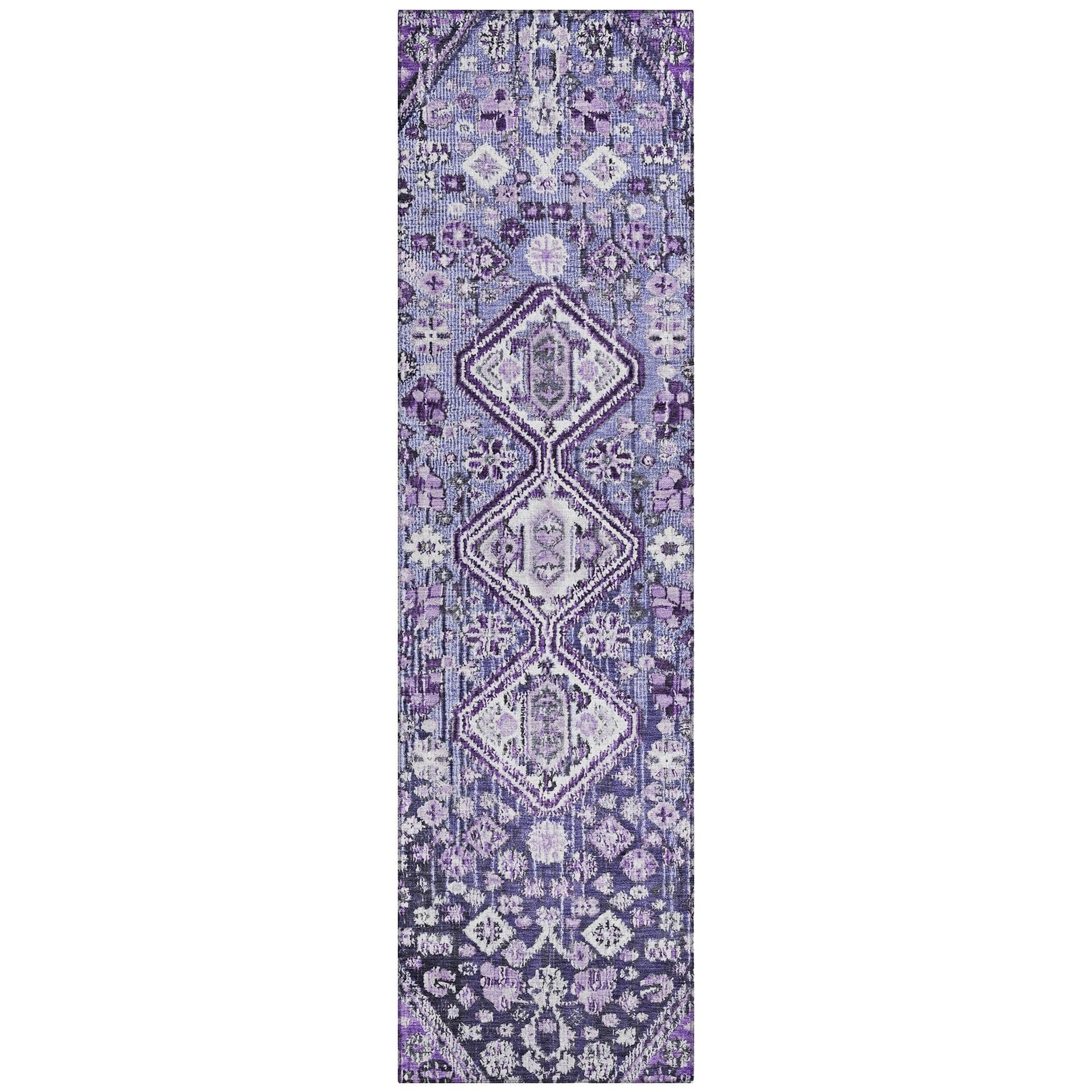 Addison Rugs Saelain Purple Washable Indoor-Outdoor Rug