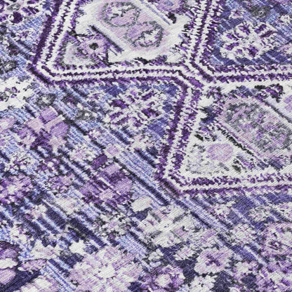 Addison Rugs Saelain Purple Washable Indoor-Outdoor Rug