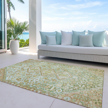 Addison Rugs Saelain Green Washable Indoor-Outdoor Rug
