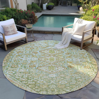 Addison Rugs Saelain Green Washable Indoor-Outdoor Rug