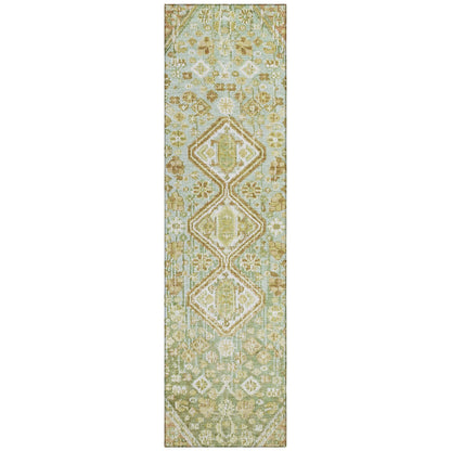 Addison Rugs Saelain Green Washable Indoor-Outdoor Rug