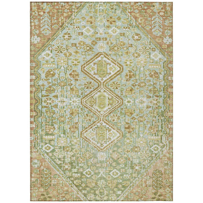 Addison Rugs Saelain Green Washable Indoor-Outdoor Rug