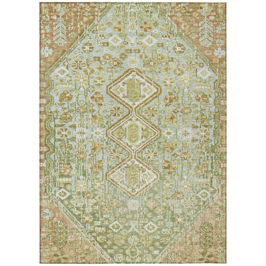 Addison Rugs Saelain Green Washable Indoor-Outdoor Rug