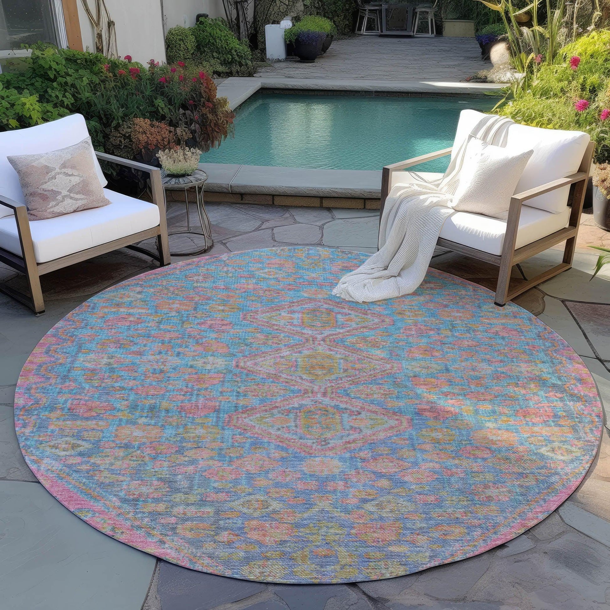 Addison Rugs Saelain Sky Washable Indoor-Outdoor Rug