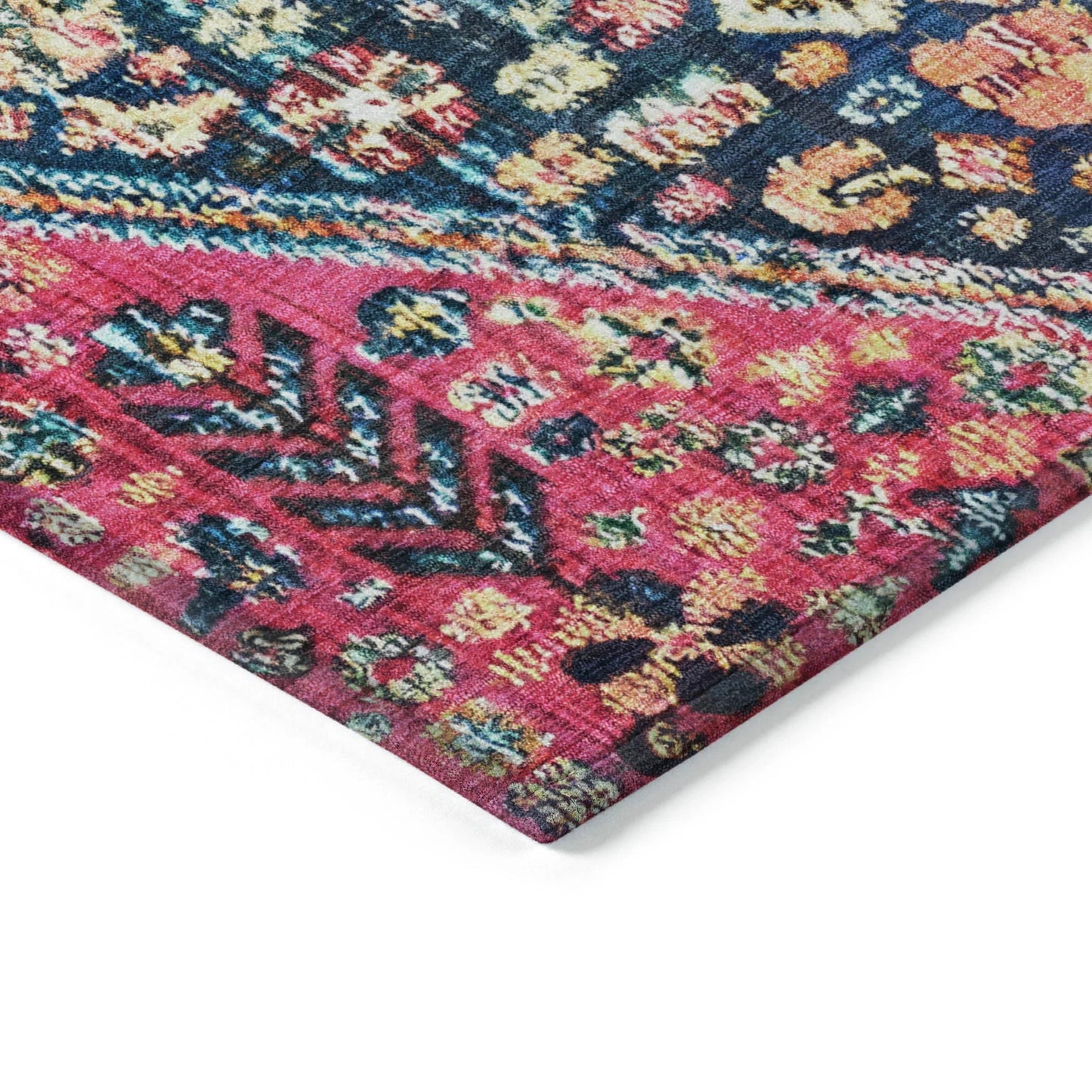 Addison Rugs Saelain Teal Washable Indoor-Outdoor Rug