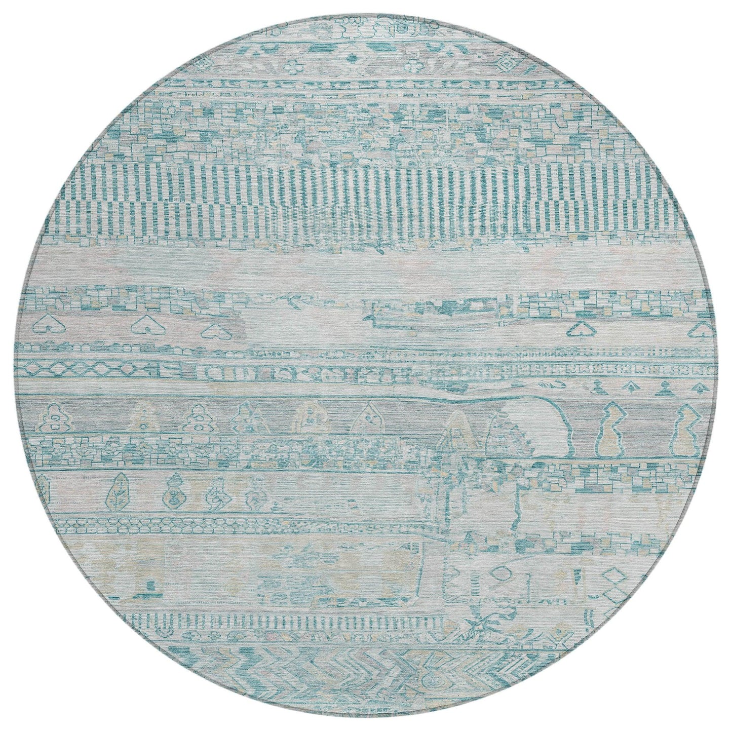 Addison Rugs Saelanor Teal Washable Indoor-Outdoor Rug