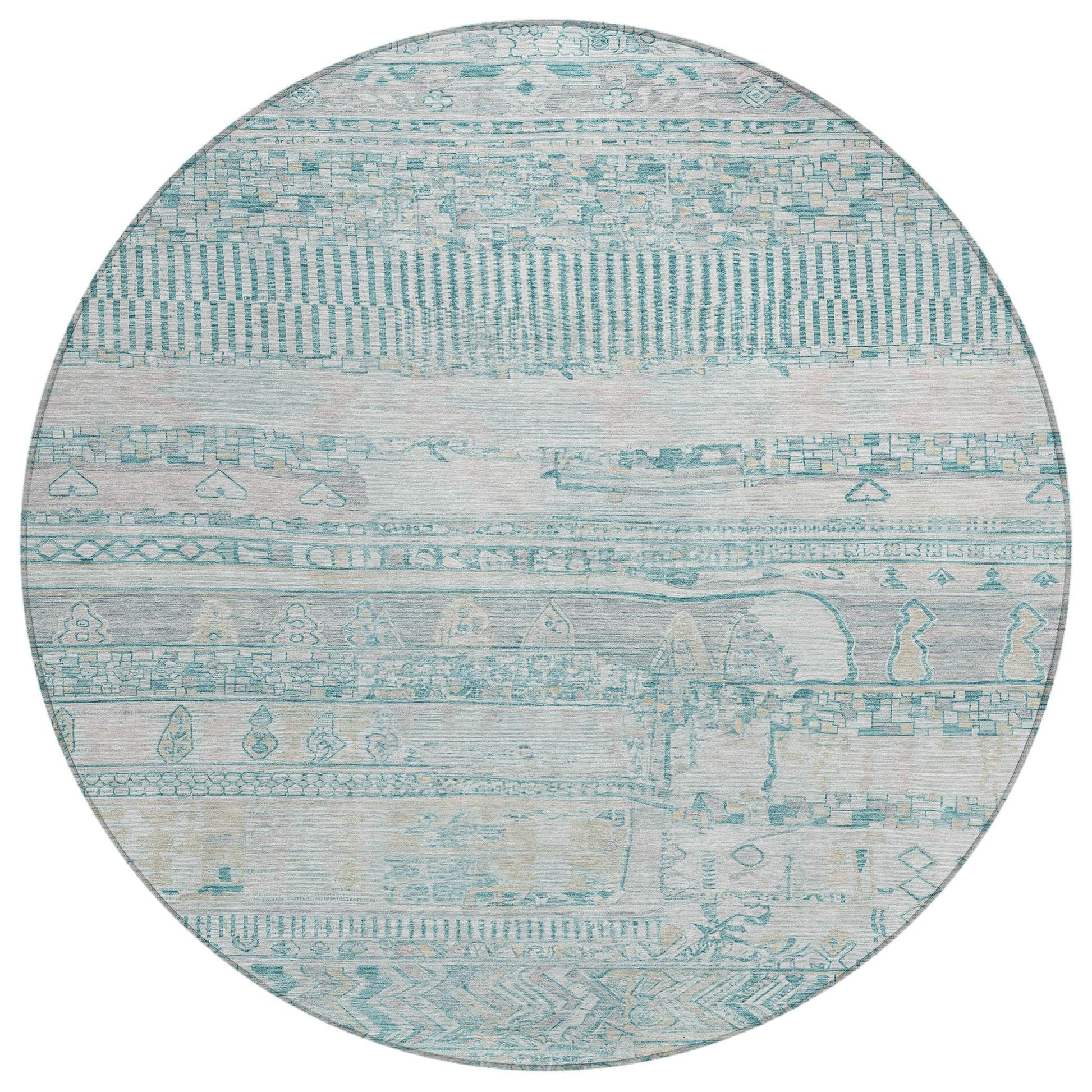 Addison Rugs Saelanor Teal Washable Indoor-Outdoor Rug