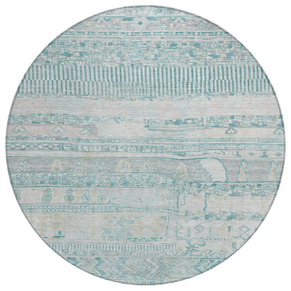 Addison Rugs Saelanor Teal Washable Indoor-Outdoor Rug