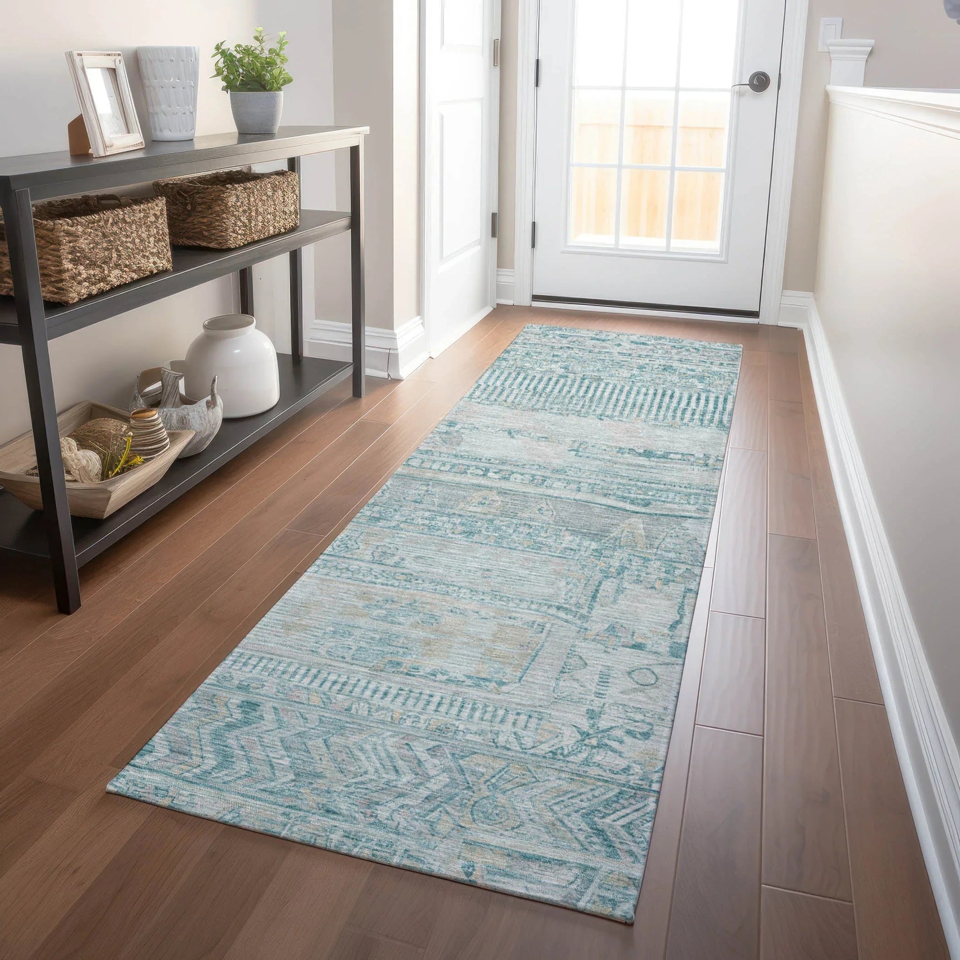 Addison Rugs Saelanor Teal Washable Indoor-Outdoor Rug