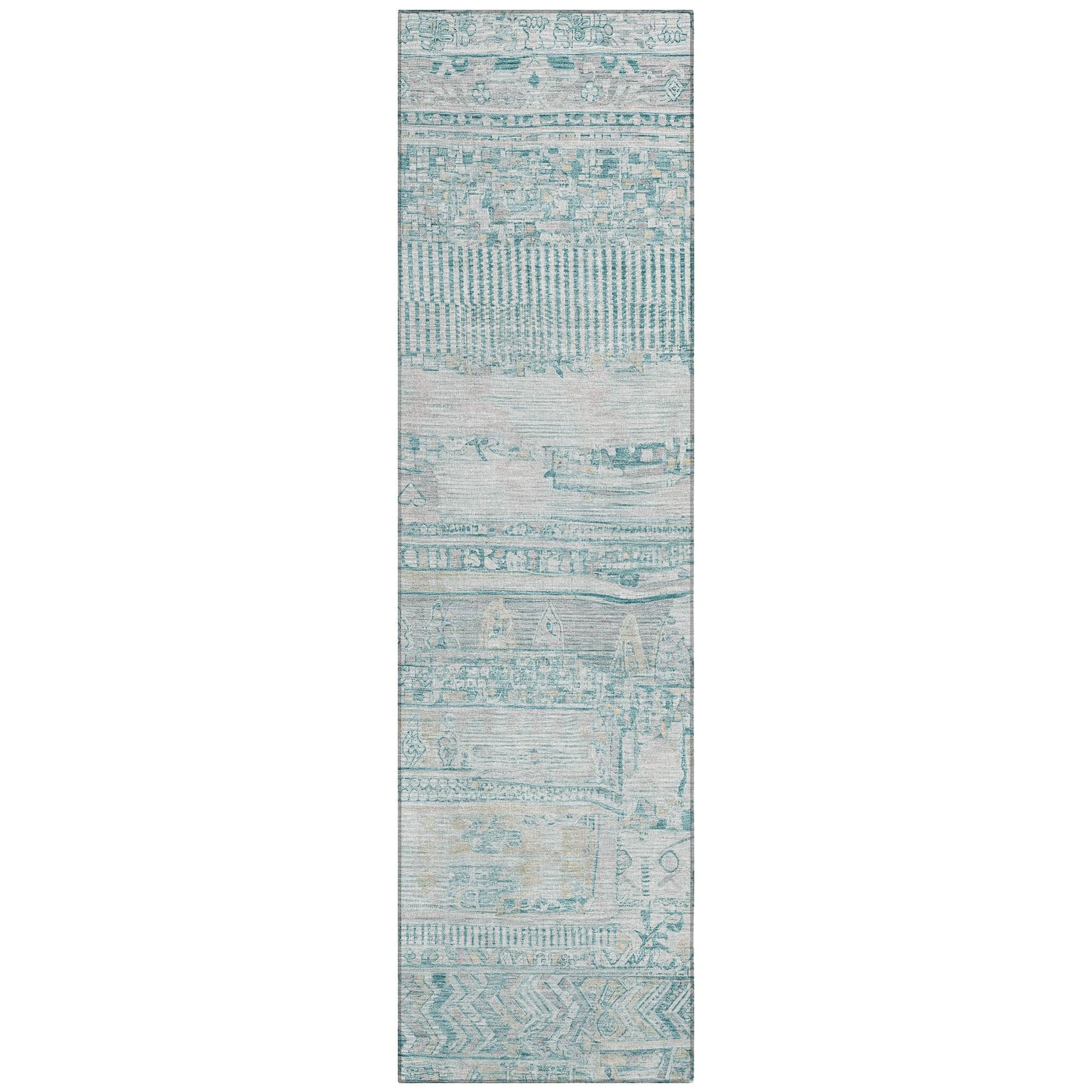 Addison Rugs Saelanor Teal Washable Indoor-Outdoor Rug