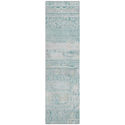 Addison Rugs Saelanor Teal Washable Indoor-Outdoor Rug