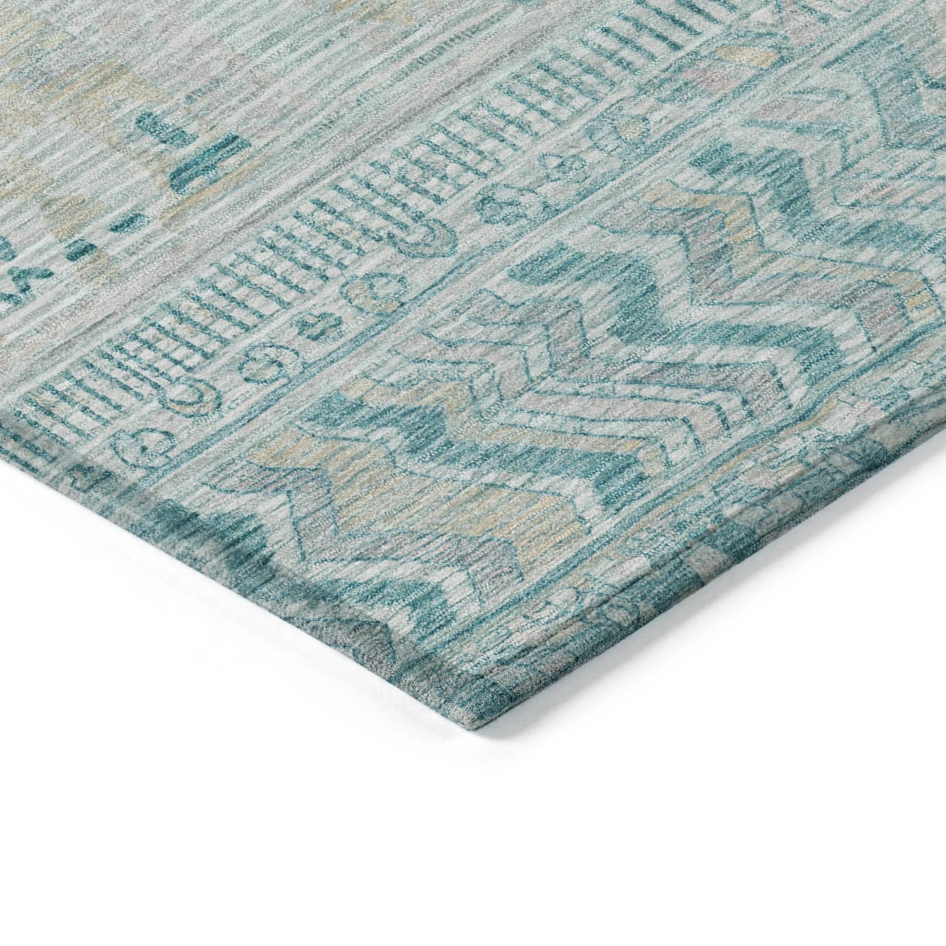 Addison Rugs Saelanor Teal Washable Indoor-Outdoor Rug
