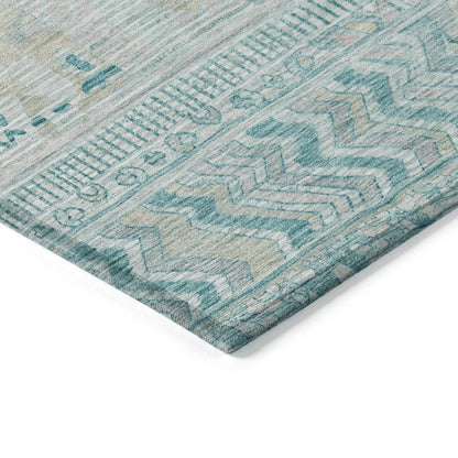 Addison Rugs Saelanor Teal Washable Indoor-Outdoor Rug