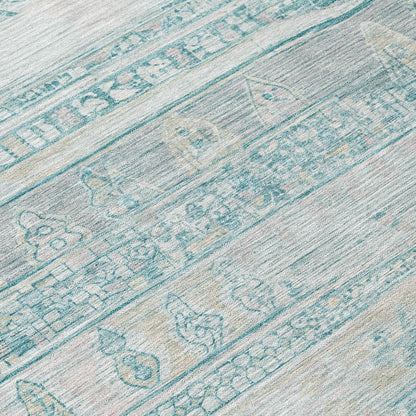 Addison Rugs Saelanor Teal Washable Indoor-Outdoor Rug