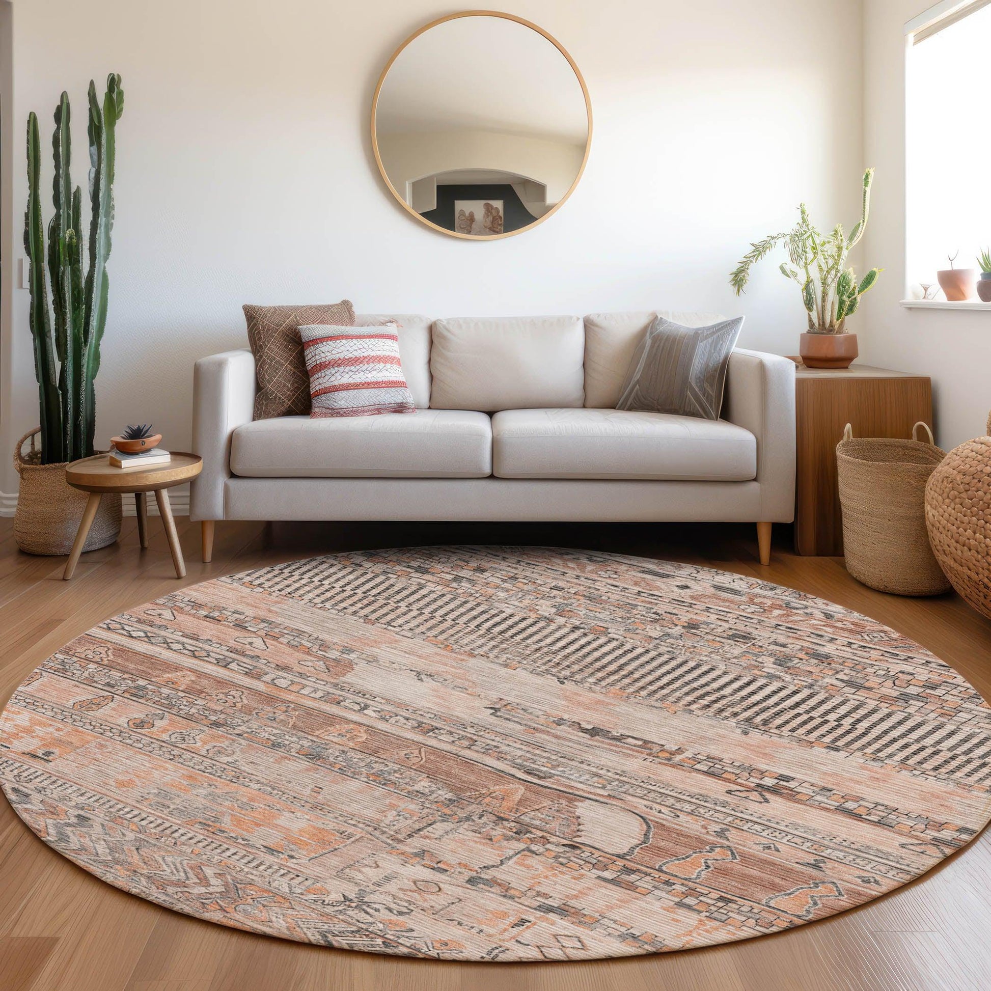 Addison Rugs Saelanor Orange Washable Indoor-Outdoor Rug