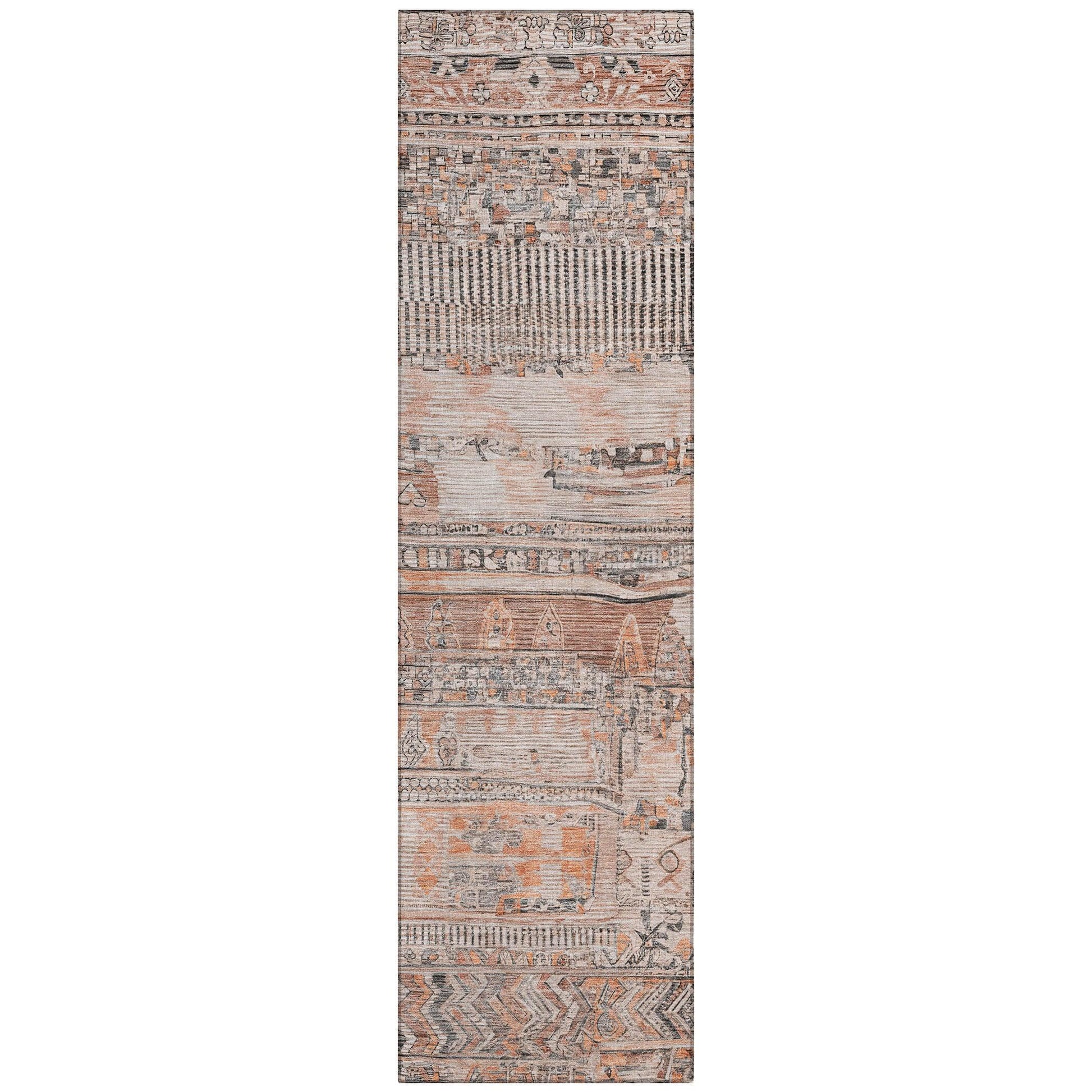 Addison Rugs Saelanor Orange Washable Indoor-Outdoor Rug
