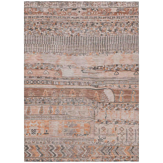 Addison Rugs Saelanor Orange Washable Indoor-Outdoor Rug